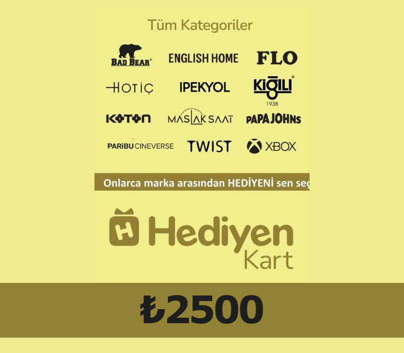 Hediyen KART - All Access ₺2500 Gift Card TR