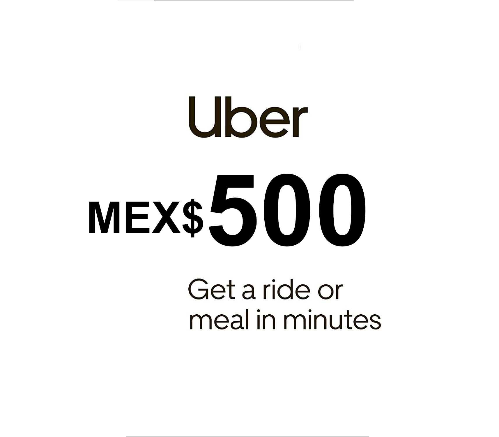 Uber MEX$500 Gift Card
