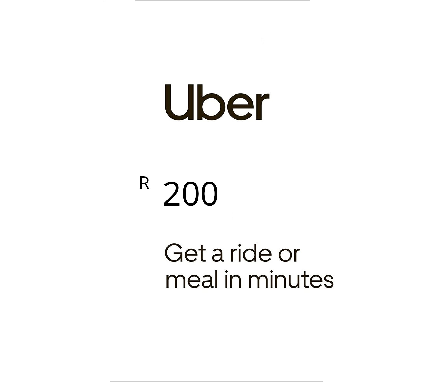 Uber R200 ZA Gift Card