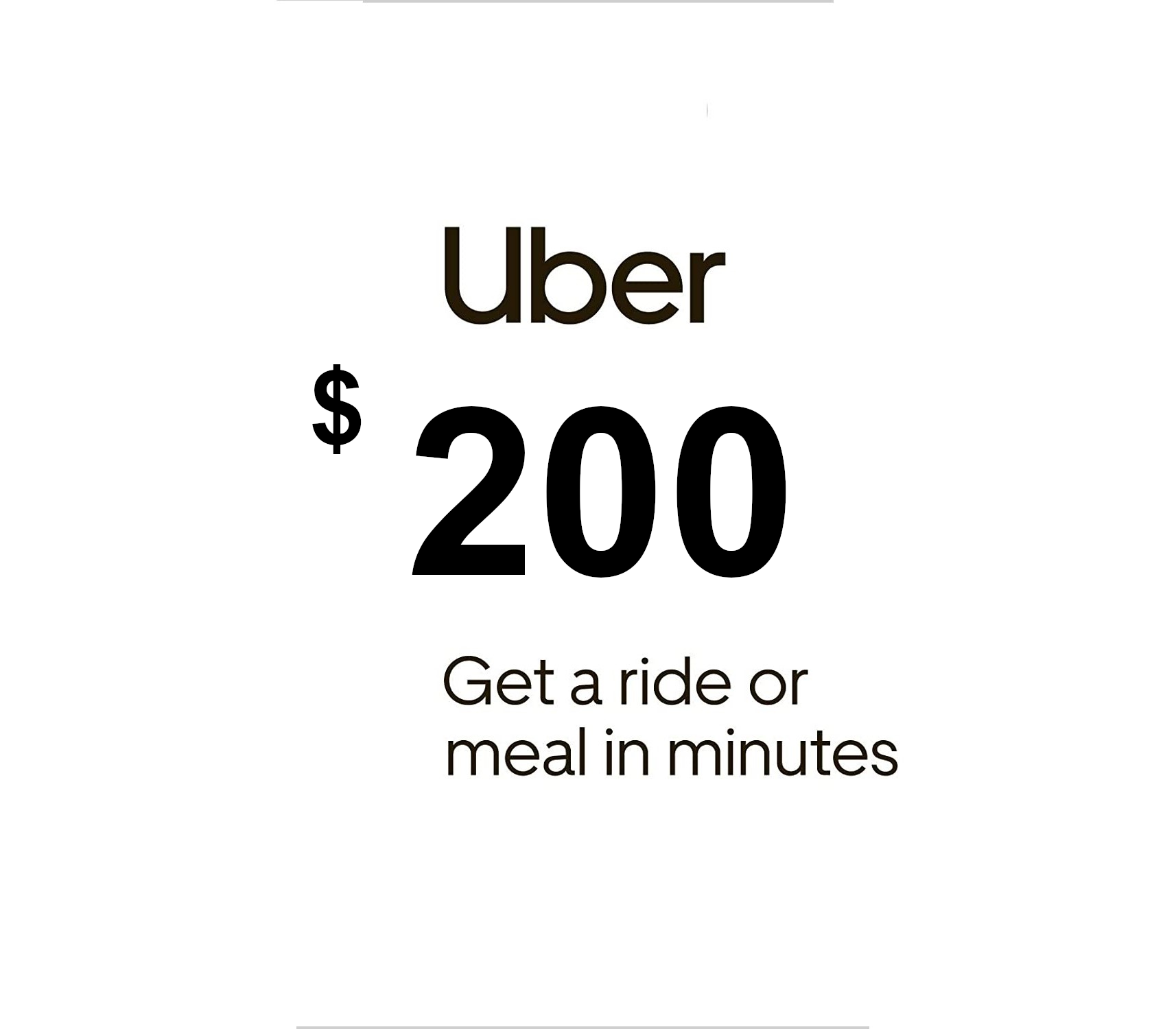 Uber USD 200 Gift Card US
