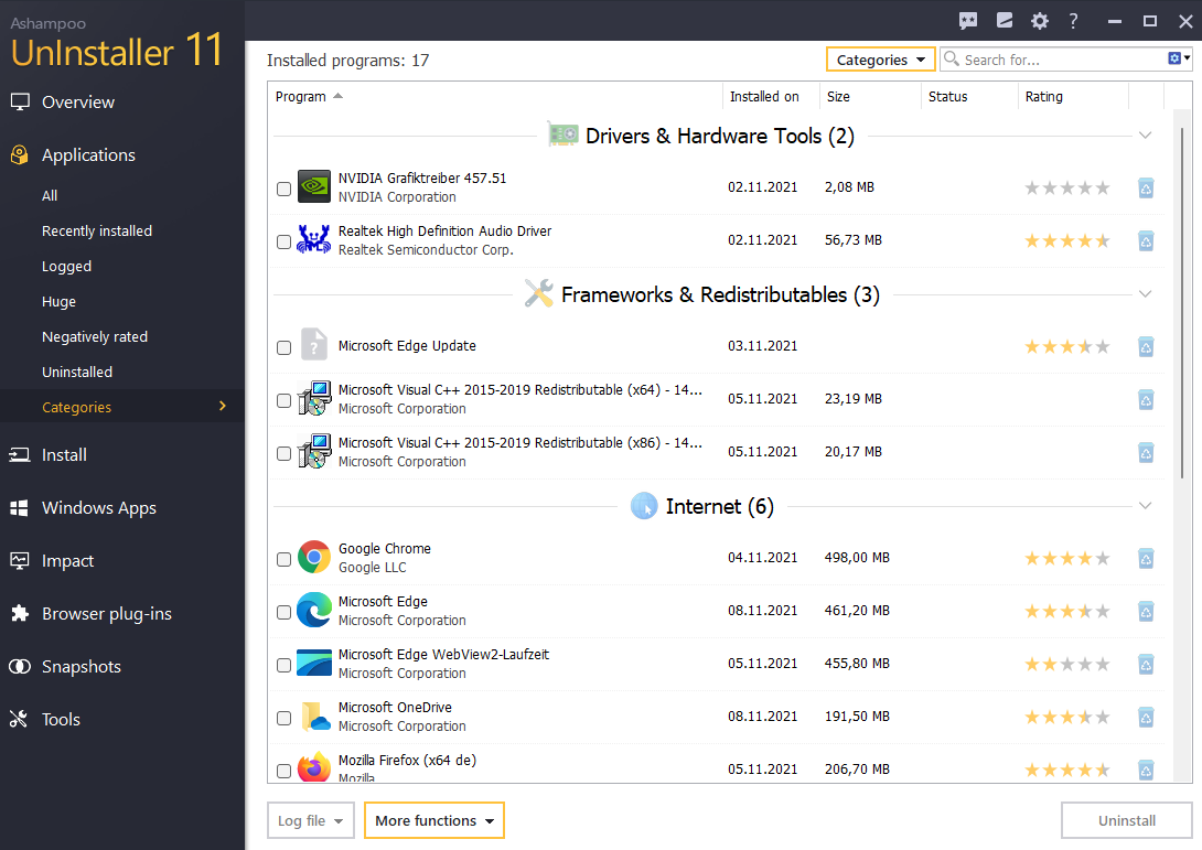 Ashampoo UnInstaller 11 Activation Key (2 PCs) screenshot 4