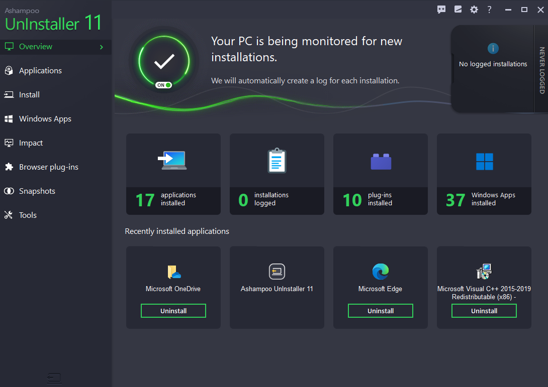 Ashampoo UnInstaller 11 Activation Key (2 PCs) screenshot 7