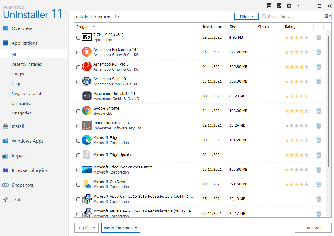 Ashampoo UnInstaller 11 Activation Key (2 PCs) screenshot 8