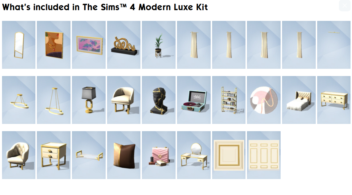 The Sims 4 - Modern Luxe Kit DLC EU PC EA App CD Key screenshot 3