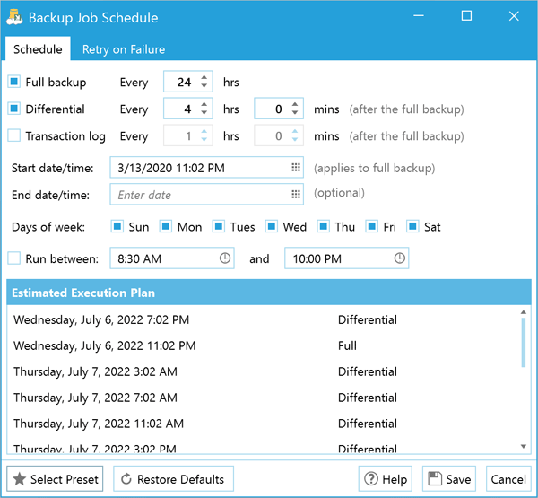 SQL Backup Master 6 Enterprise Edition CD Key (2 PCs) screenshot 5