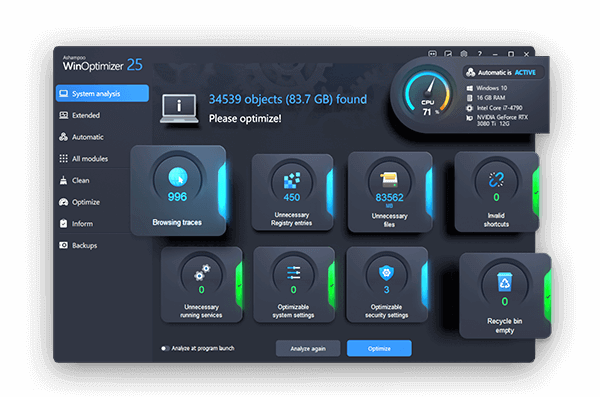 Ashampoo WinOptimizer 25 Key screenshot 5